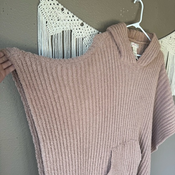 Free People Bestie Blanket Hoodie Poncho soft fuzzy EUC C - Picture 4 of 8
